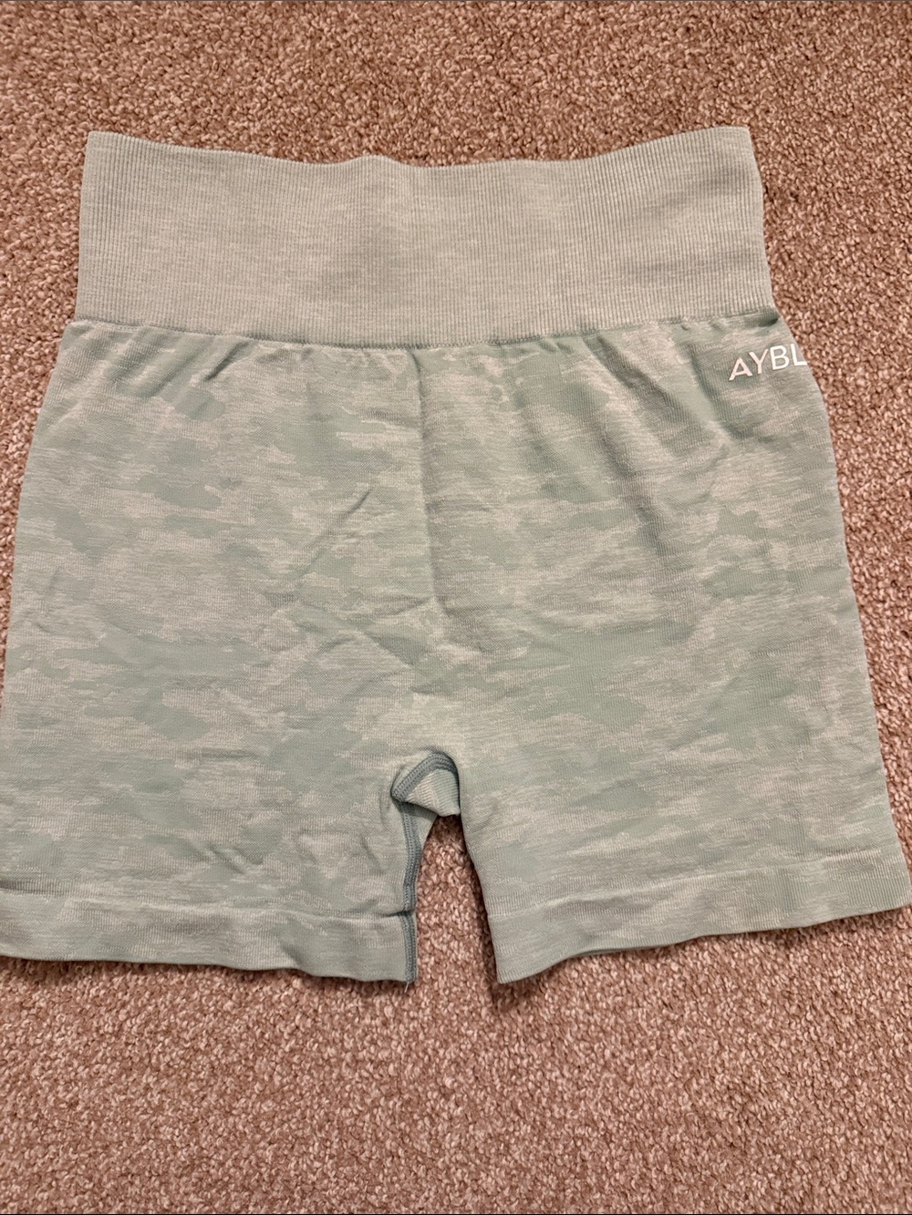 AYBL Sage Camouflage Seamless High-Waist Bike Shorts
